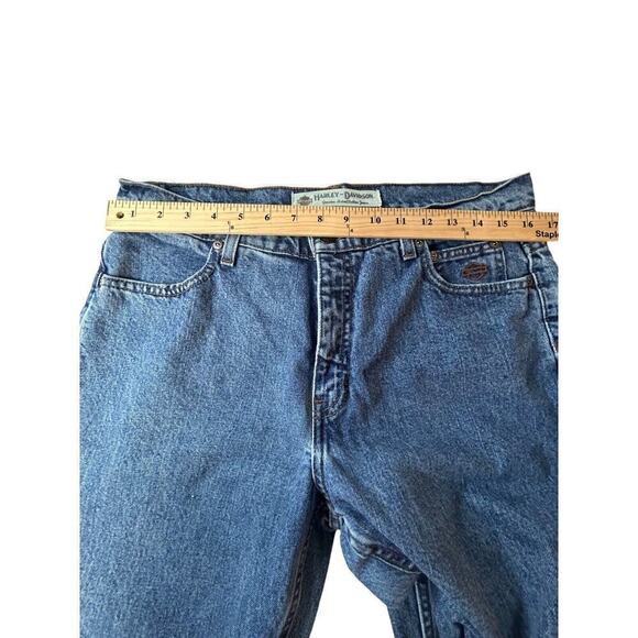 Harley Davidson Jeans Women Size 12 Petite Medium Wash Blue Denim - Picture 10 of 16